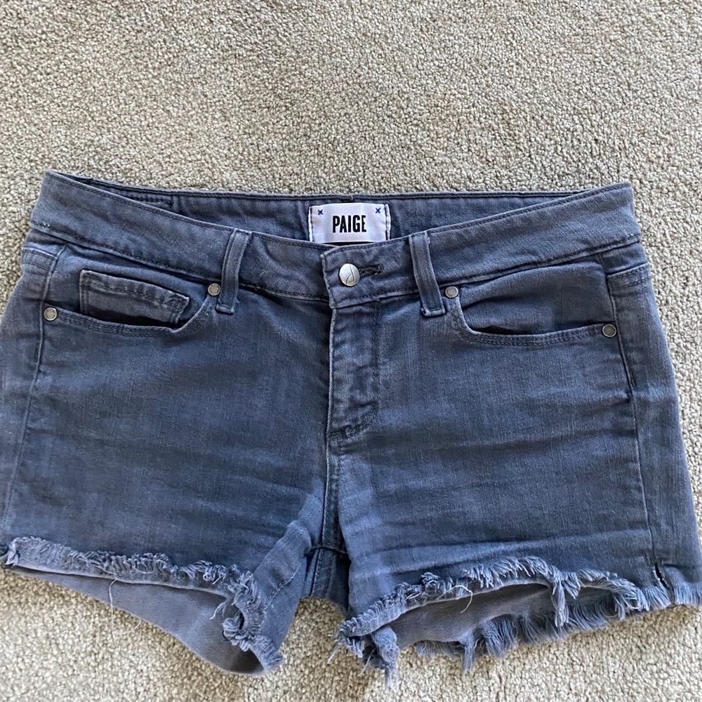Paige Grey Cut Off Shorts